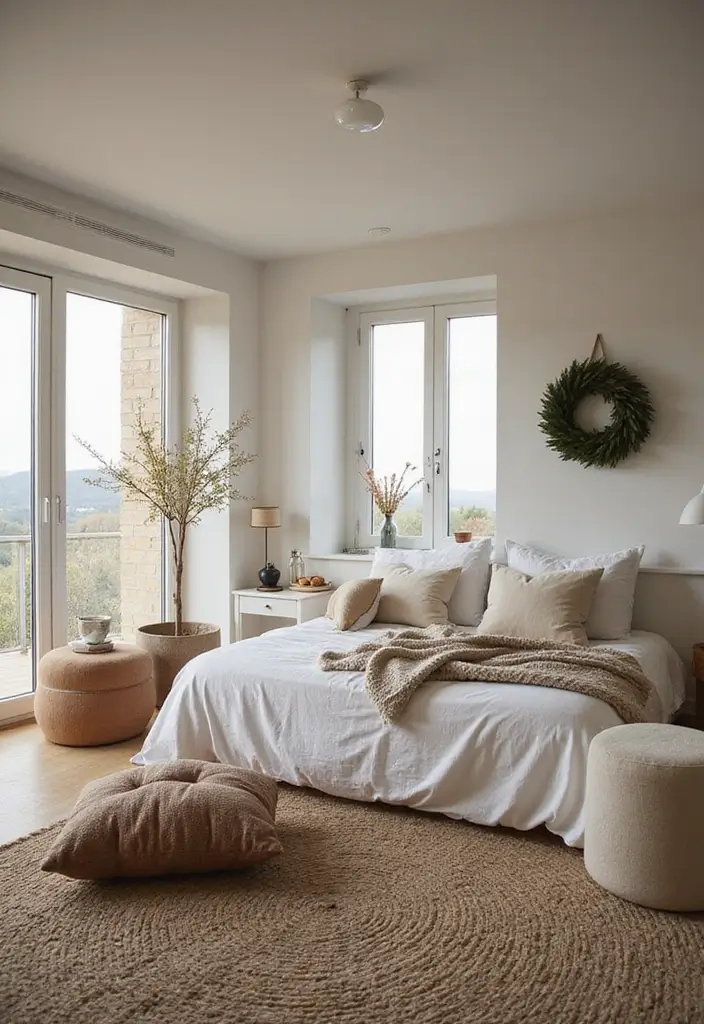 28 Modern Rustic Bedroom Ideas That Combine Comfort and Edge - 25. Soft Corners