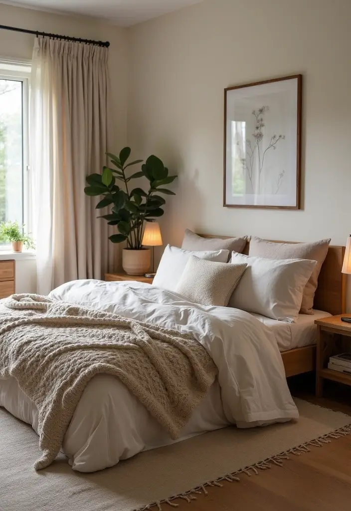 28 Modern Rustic Bedroom Ideas That Combine Comfort and Edge - 3. Layered Textures