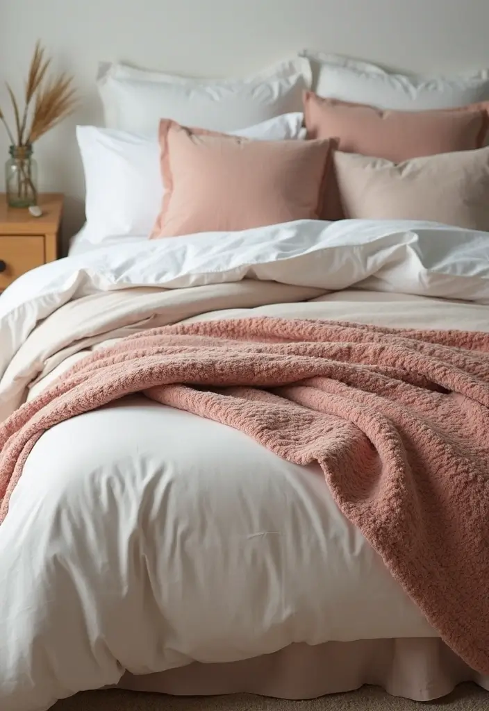 28 Modern Rustic Bedroom Ideas That Combine Comfort and Edge - 5. Cozy Bedding