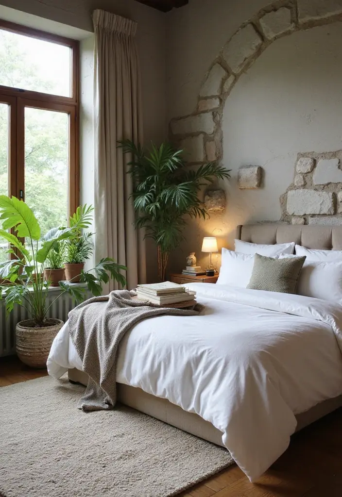 28 Modern Rustic Bedroom Ideas That Combine Comfort and Edge - 7. Natural Elements