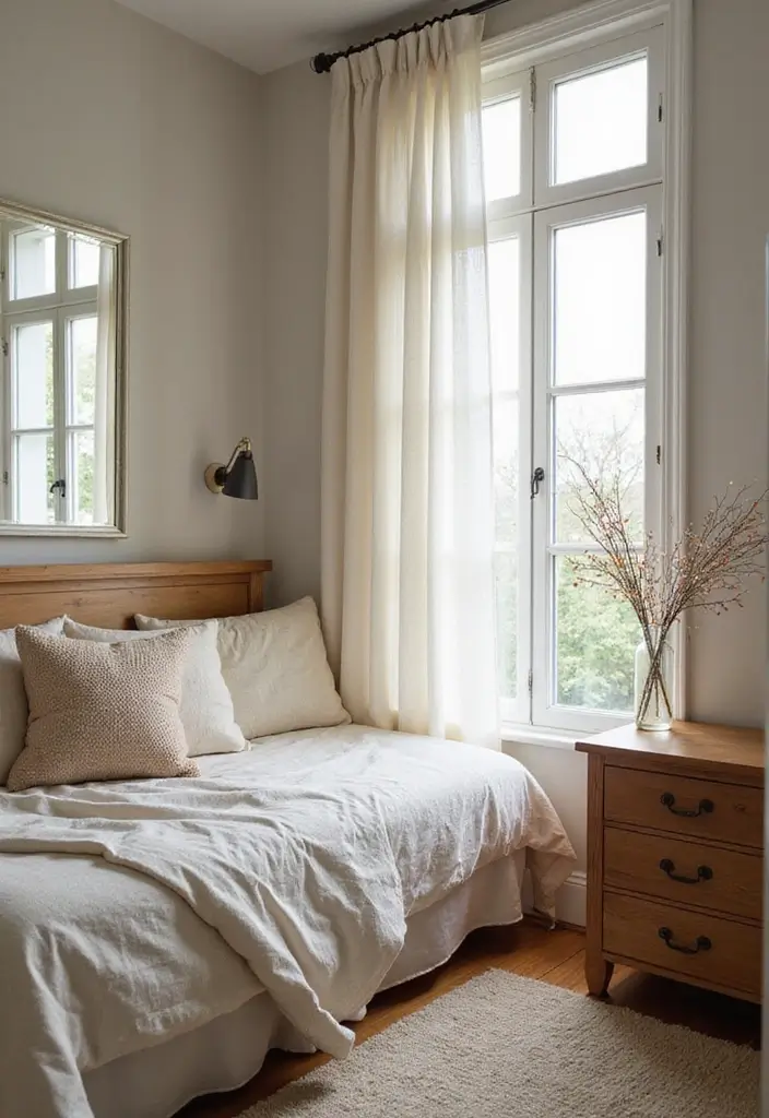 28 Small Bedroom Mirror Ideas That Make Rooms Look Bigger - 21. Mirrored Window Frames