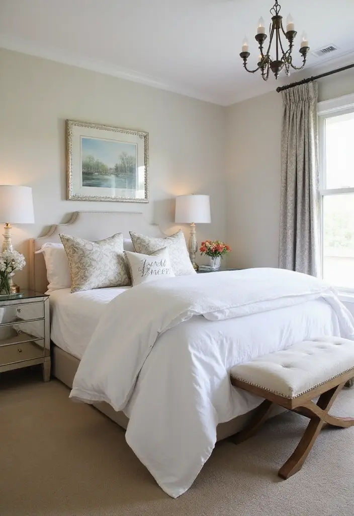 28 Small Bedroom Mirror Ideas That Make Rooms Look Bigger - 23. Mirrored Accent Furniture