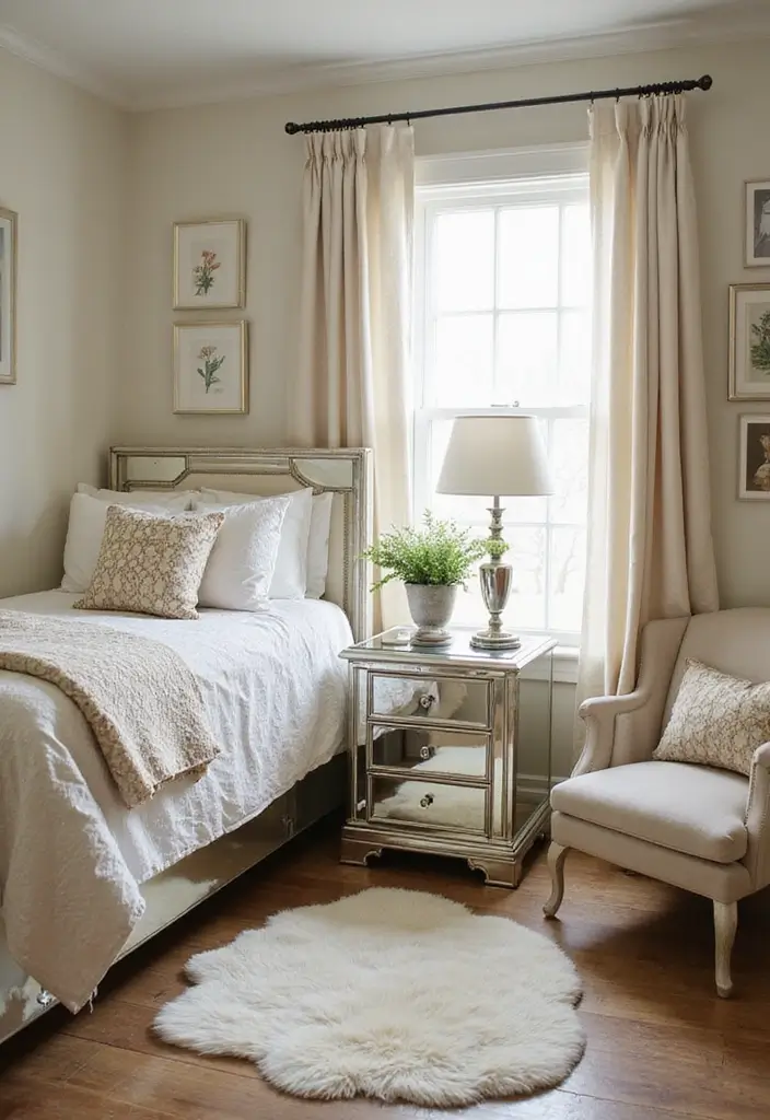 28 Small Bedroom Mirror Ideas That Make Rooms Look Bigger - 3. Mirrored Furniture