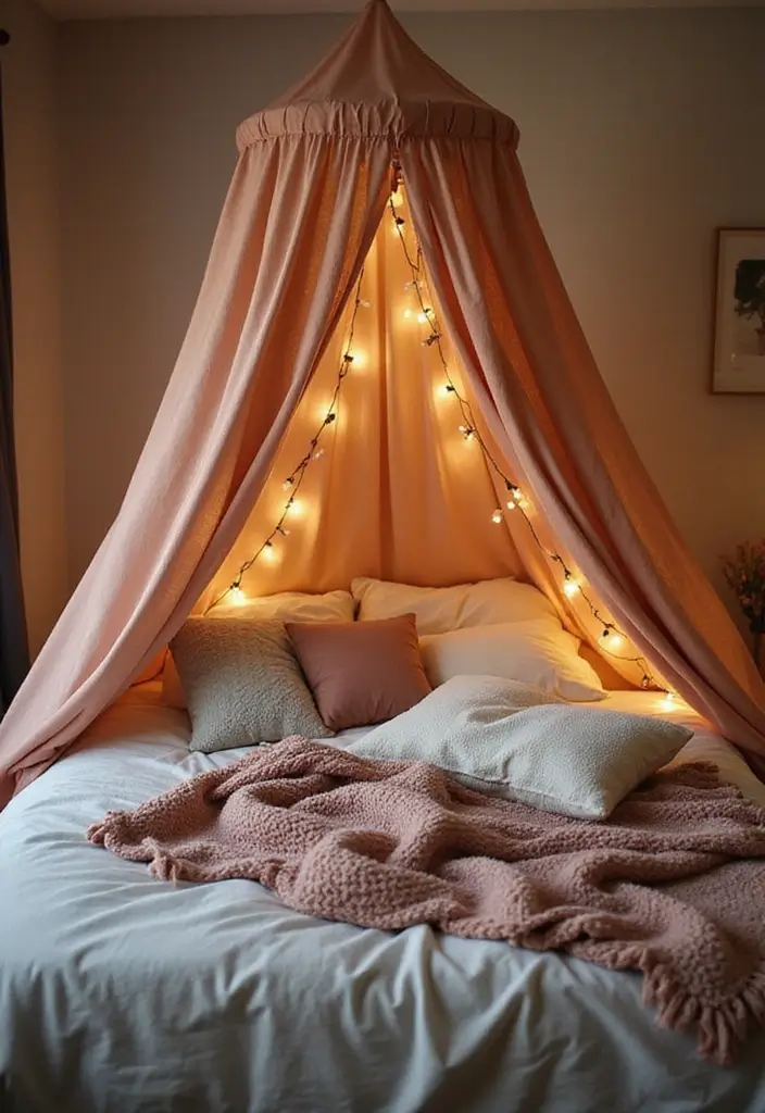 29 Loft Bed Bedroom Ideas That Feel Playful & Efficient - 10. Cozy Loft with Canopy