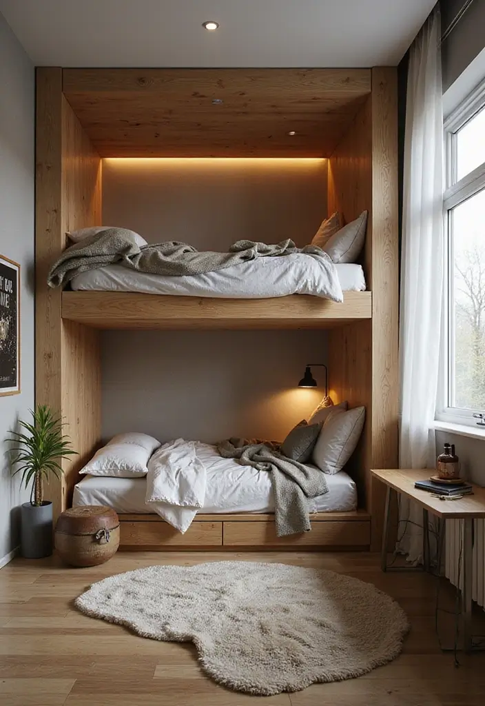 29 Loft Bed Bedroom Ideas That Feel Playful & Efficient - 14. Split-level Loft Design
