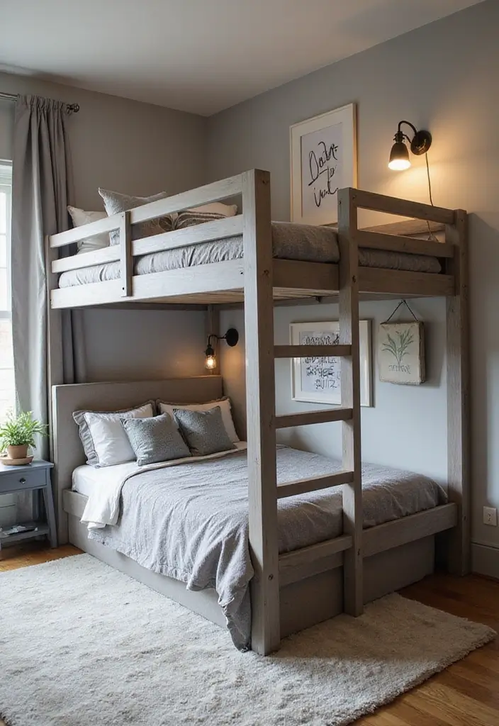 29 Loft Bed Bedroom Ideas That Feel Playful & Efficient - 16. Elegant Loft Bed for Teenagers