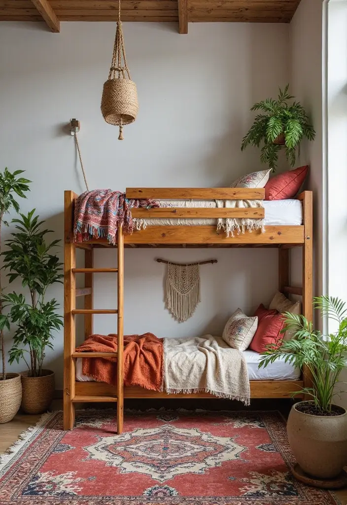 29 Loft Bed Bedroom Ideas That Feel Playful & Efficient - 6. Modern Boho Loft Bed