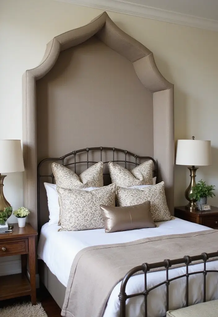 29 Metal Bed Frame Bedroom Ideas Vintage That Add Classic Charm - 16. Statement Headboards