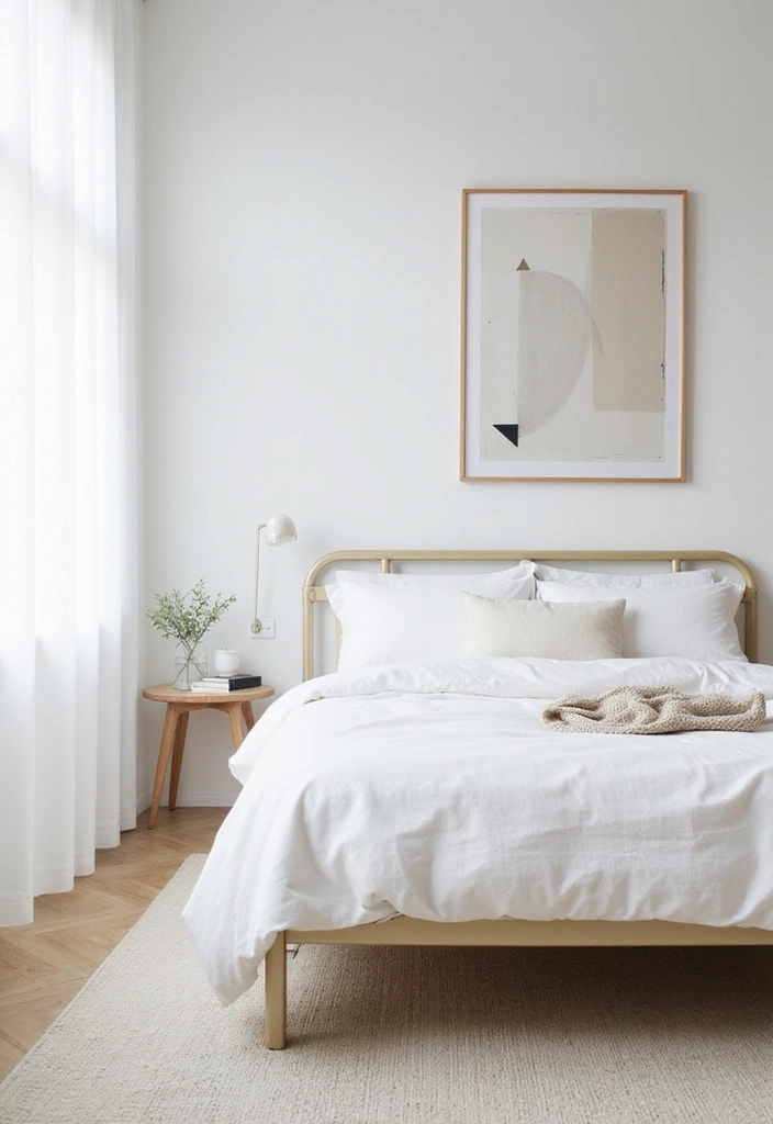 29 Metal Bed Frame Bedroom Ideas Vintage That Add Classic Charm - 5. Minimalist Vintage