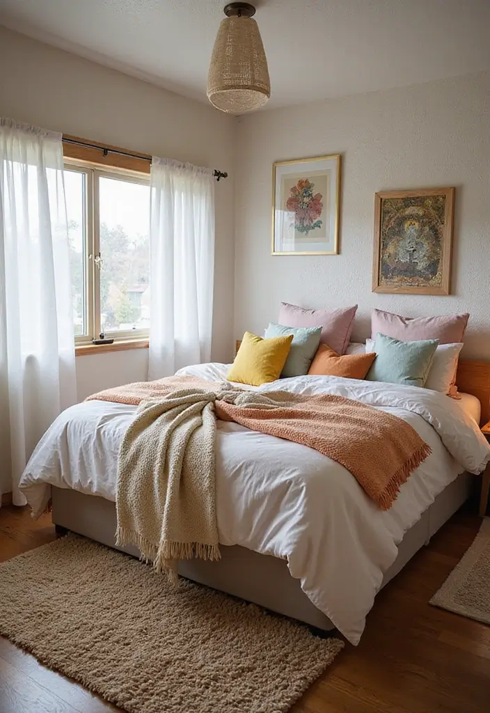 29 Mobile Home Bedroom Ideas That Feel Cozy and Clever - 1. Layered Textiles for Warmth