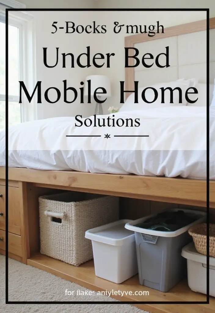 29 Mobile Home Bedroom Ideas That Feel Cozy and Clever - 23. Using Space Under the Bed