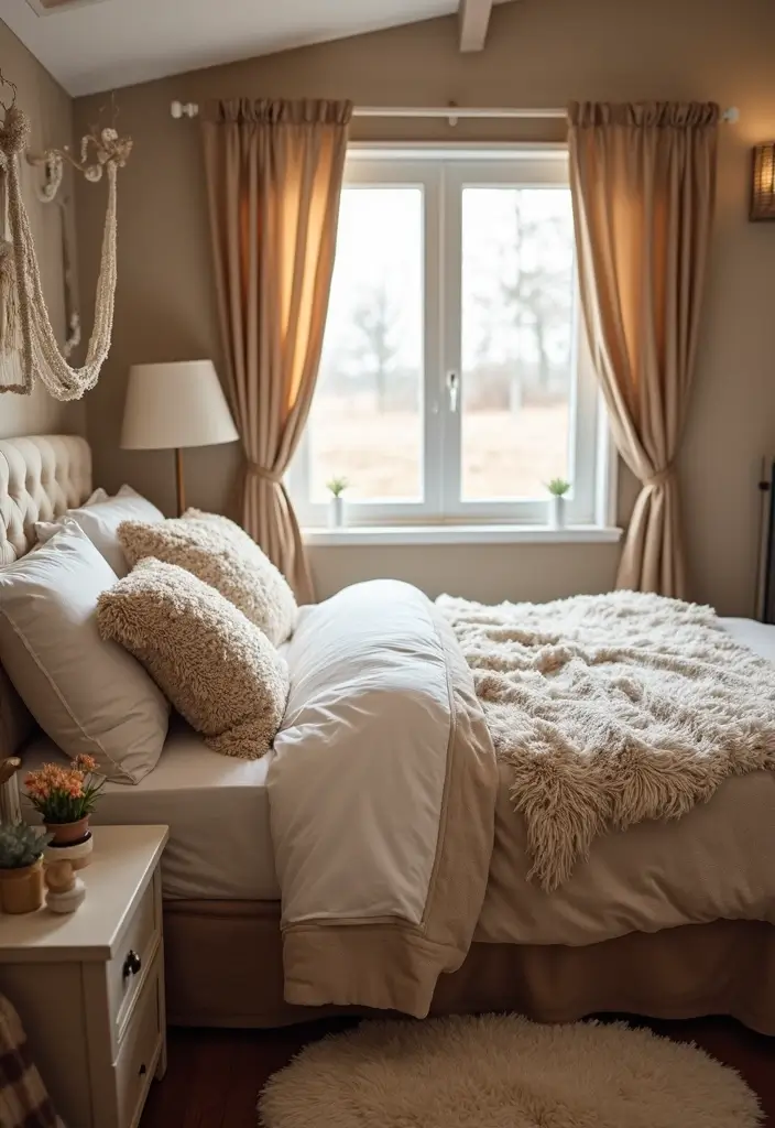 29 Mobile Home Bedroom Ideas That Feel Cozy and Clever - 26. Soft, Sound-Absorbing Textiles