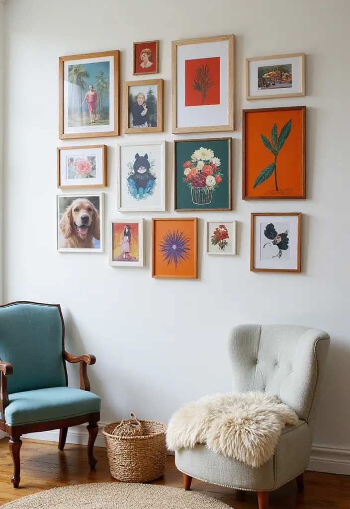 30 2 Bedroom Apartment Ideas That Feel Spacious and Stylish - 18. Create a Gallery Wall