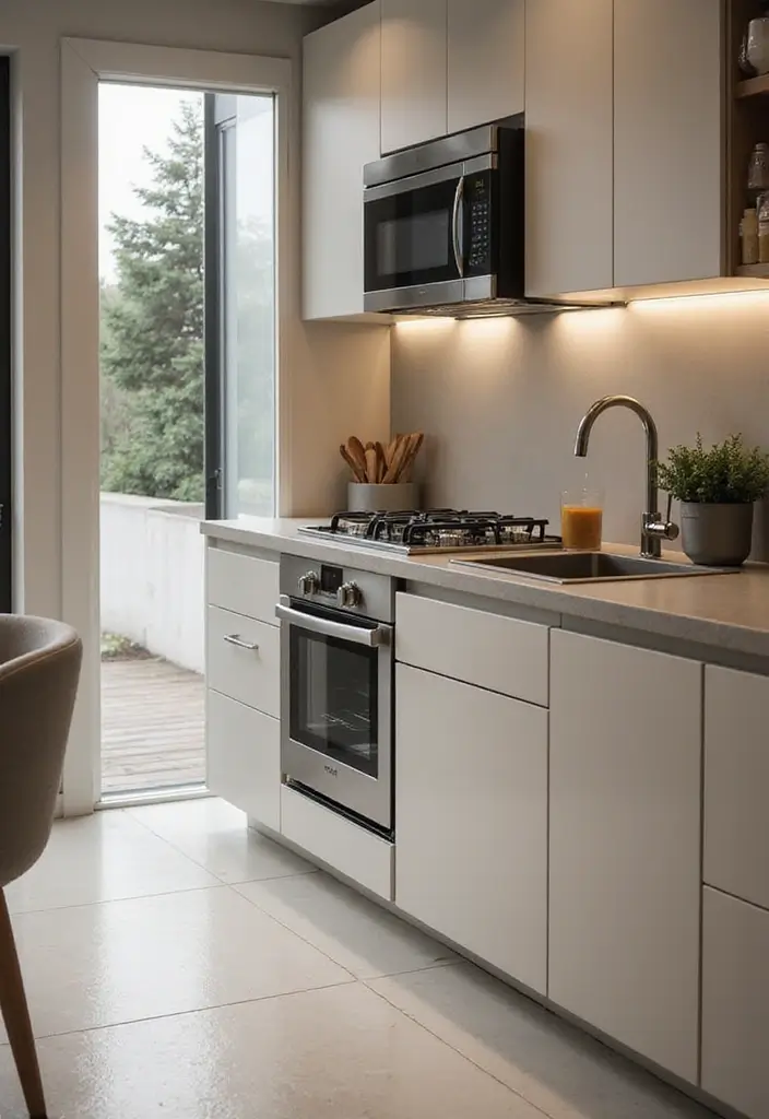 30 2 Bedroom Apartment Ideas That Feel Spacious and Stylish - 19. Use Compact Appliances