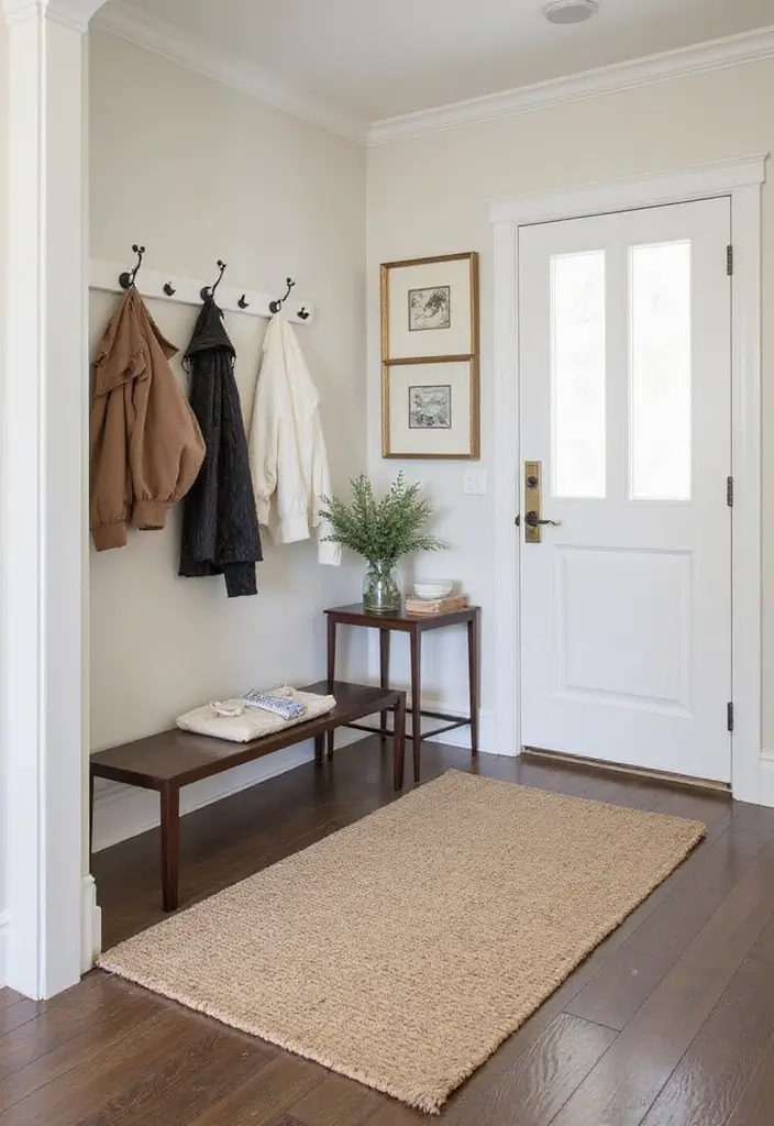 30 2 Bedroom Apartment Ideas That Feel Spacious and Stylish - 20. Create an Inviting Entryway
