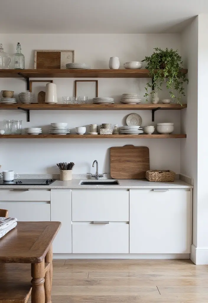 30 2 Bedroom Apartment Ideas That Feel Spacious and Stylish - 22. Explore Open Shelving