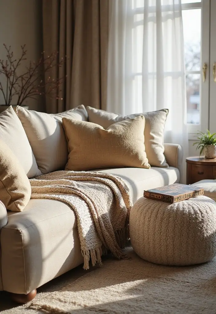 30 2 Bedroom Apartment Ideas That Feel Spacious and Stylish - 23. Add Texture with Fabrics