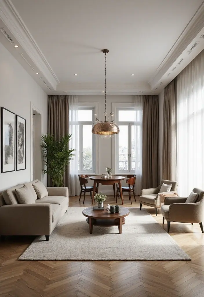 30 2 Bedroom Apartment Ideas That Feel Spacious and Stylish - 24. Create Zones with Furniture