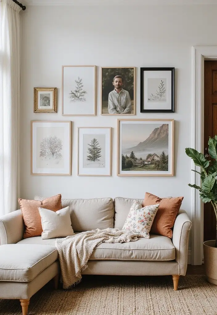 30 2 Bedroom Apartment Ideas That Feel Spacious and Stylish - 26. Personalize with Artwork