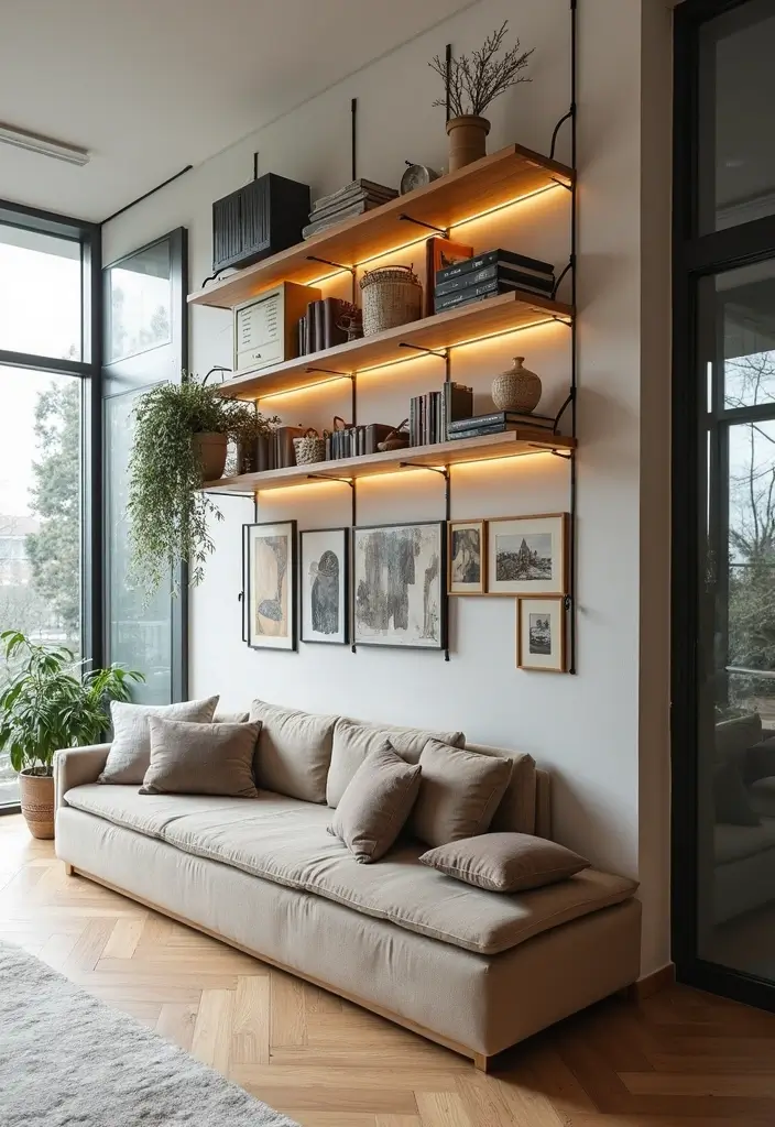 30 2 Bedroom Apartment Ideas That Feel Spacious and Stylish - 3. Create Vertical Storage Solutions