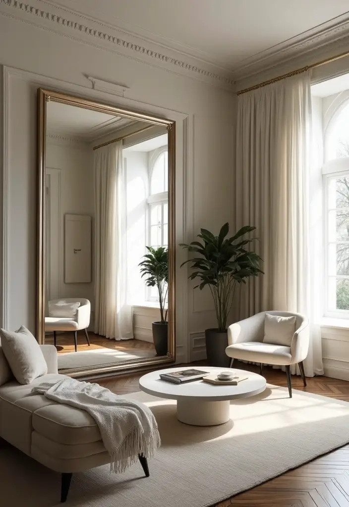 30 2 Bedroom Apartment Ideas That Feel Spacious and Stylish - 5. Utilize Mirrors Effectively