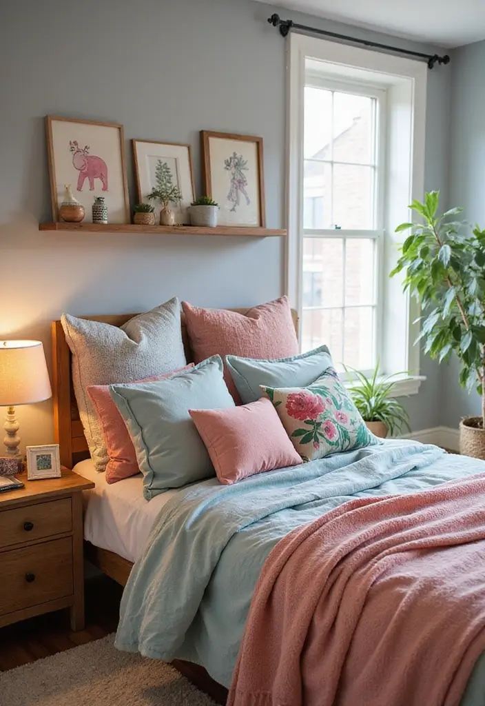 30 Bedroom Ideas for Teens That Look Straight Out of Pinterest - 28. Fun Pillows and Throws