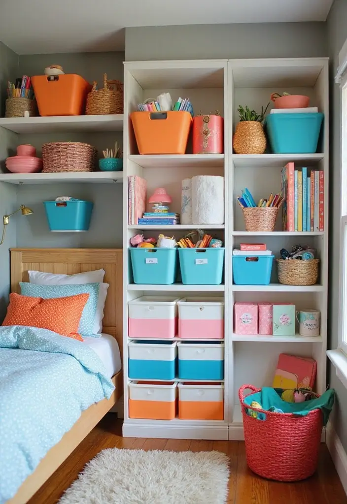 30 Bedroom Ideas for Teens That Look Straight Out of Pinterest - 9. Color-Coded Organization