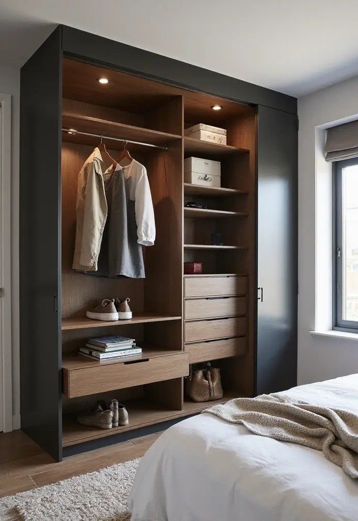30 Bedroom Ideas with Wardrobe That Feel Practical & Stylish - 18. Customizable Wardrobe Interiors