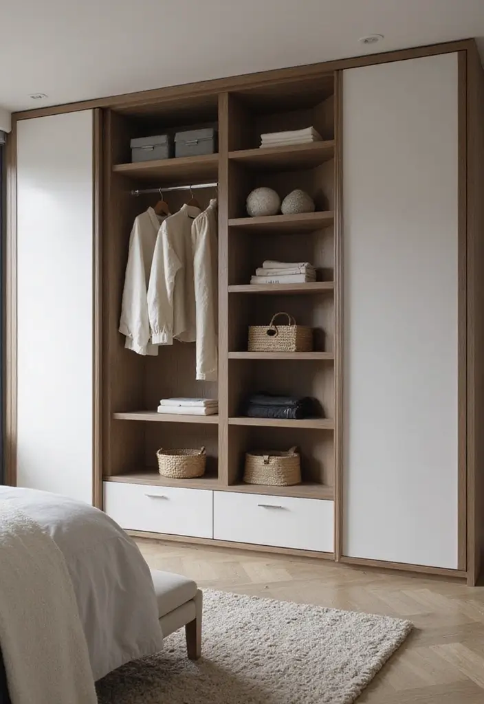 30 Bedroom Ideas with Wardrobe That Feel Practical & Stylish - 9. Vertical Space Utilization