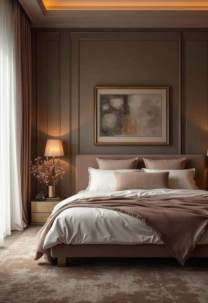 30 Black Bedroom Set Decor Ideas That Scream Luxury - 12. Metallic Home Accents