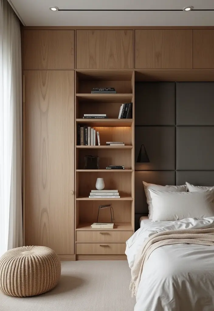 30 Black Bedroom Set Decor Ideas That Scream Luxury - 15. Creative Storage Solutions