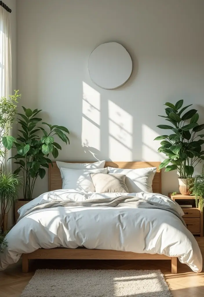 30 Black Bedroom Set Decor Ideas That Scream Luxury - 18. Incorporate Nature with Houseplants