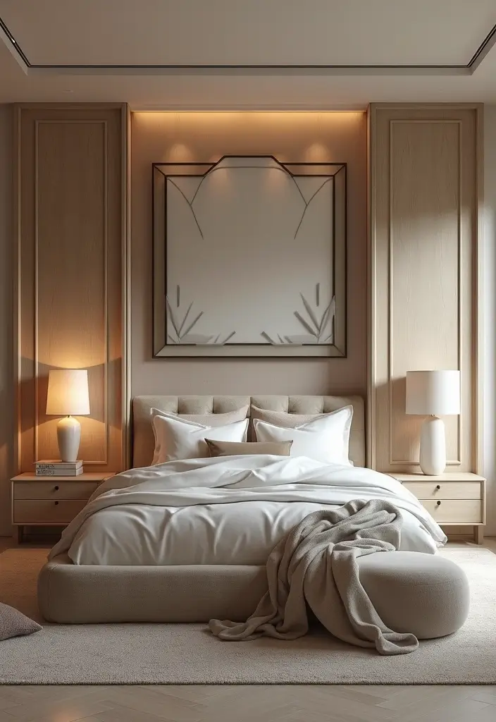 30 Black Bedroom Set Decor Ideas That Scream Luxury - 19. Unique Sculptural Elements