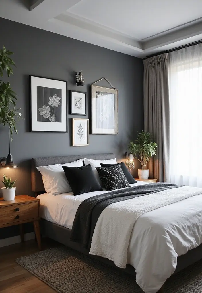 30 Black and White Bedroom Ideas for Teens That Are Bold & Balanced - 19. Combining Different Styles