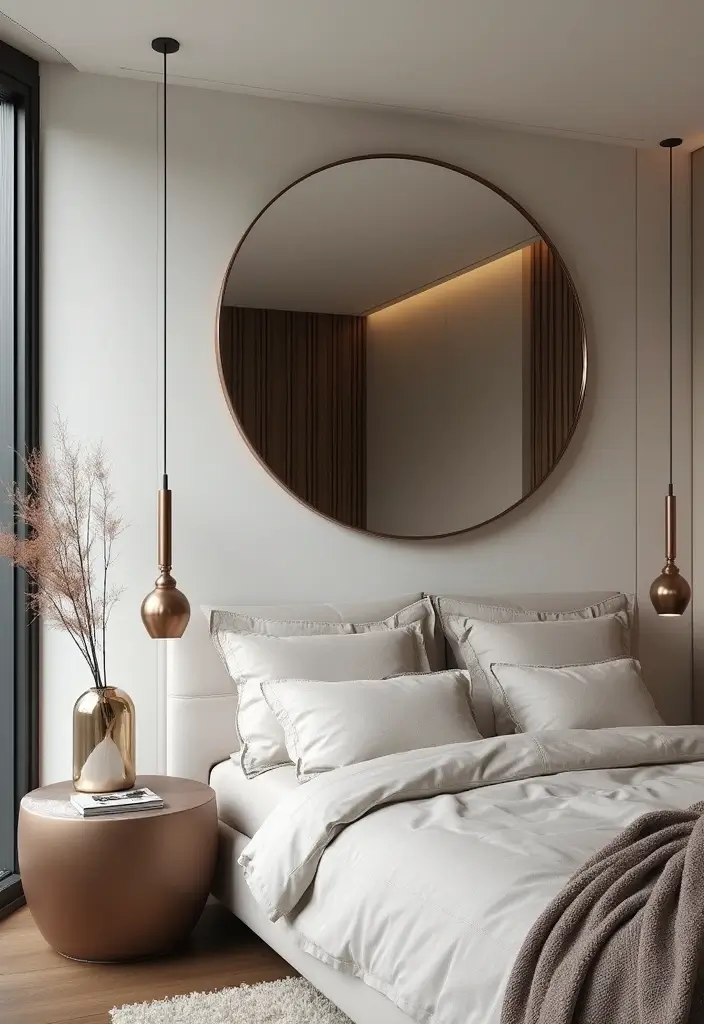 30 Black and White Bedroom Ideas for Teens That Are Bold & Balanced - 24. Reflective Surfaces