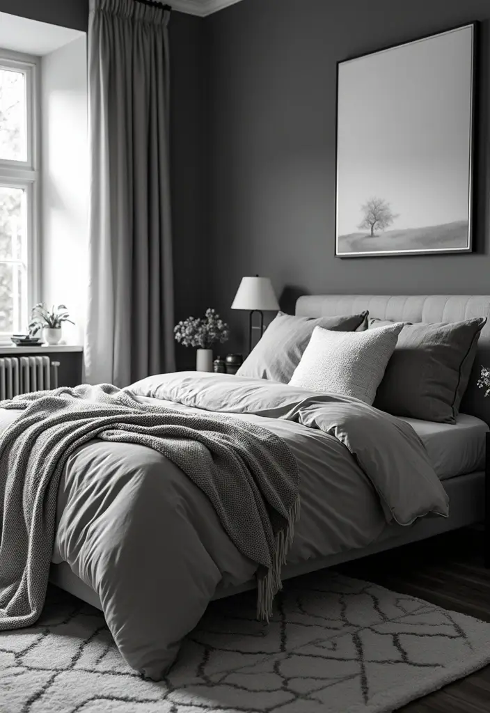 30 Black and White Bedroom Ideas for Teens That Are Bold & Balanced - 4. Luxurious Textiles