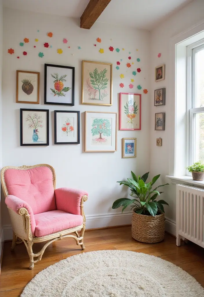 30 Box Room Bedroom Ideas for Kids That Maximize Every Inch - 11. Personalized Art Displays