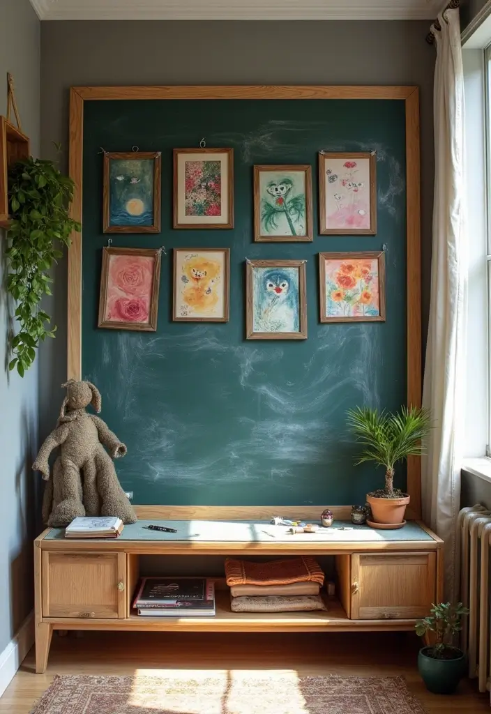 30 Box Room Bedroom Ideas for Kids That Maximize Every Inch - 23. Functional Wall Art