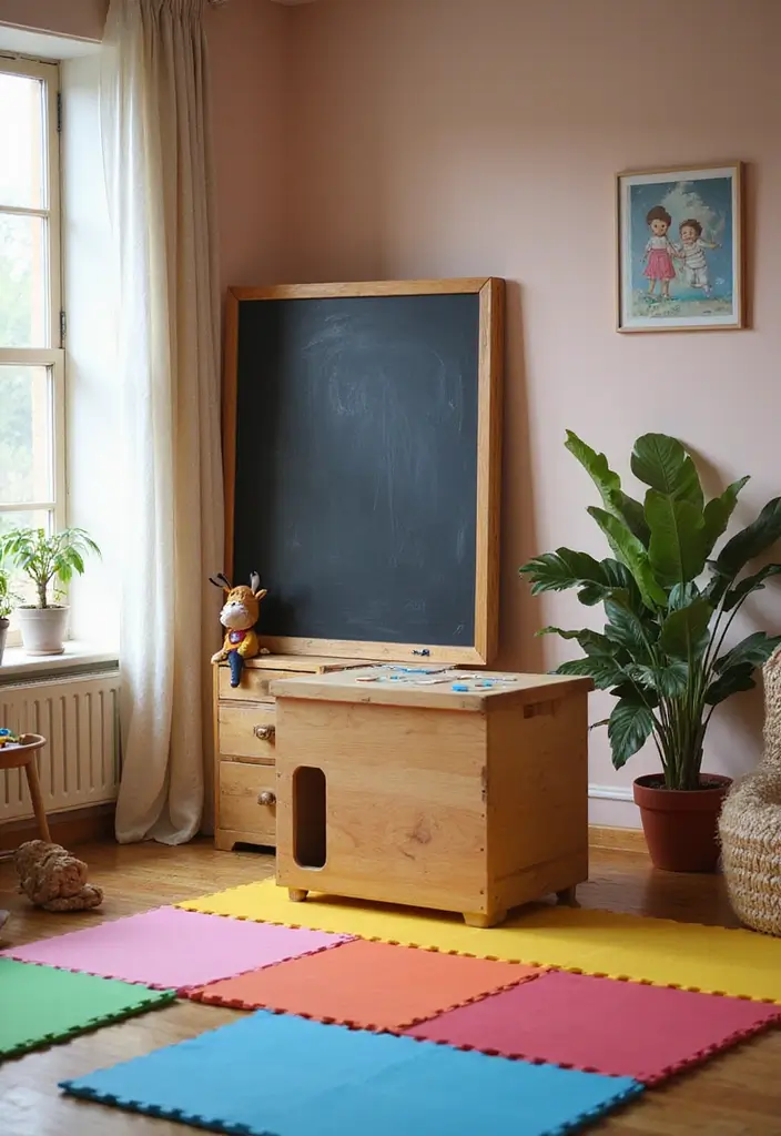 30 Box Room Bedroom Ideas for Kids That Maximize Every Inch - 28. Interactive Play Surfaces