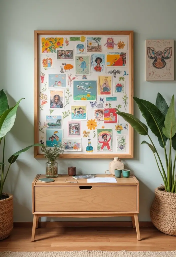 30 Box Room Bedroom Ideas for Kids That Maximize Every Inch - 29. Memory Boards