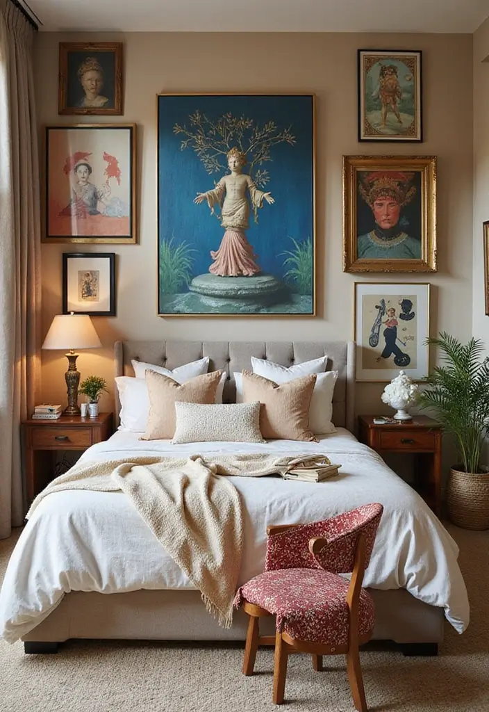 30 Cool Girl Bedroom Ideas That Radiate Personality - 10. Artistic Touches