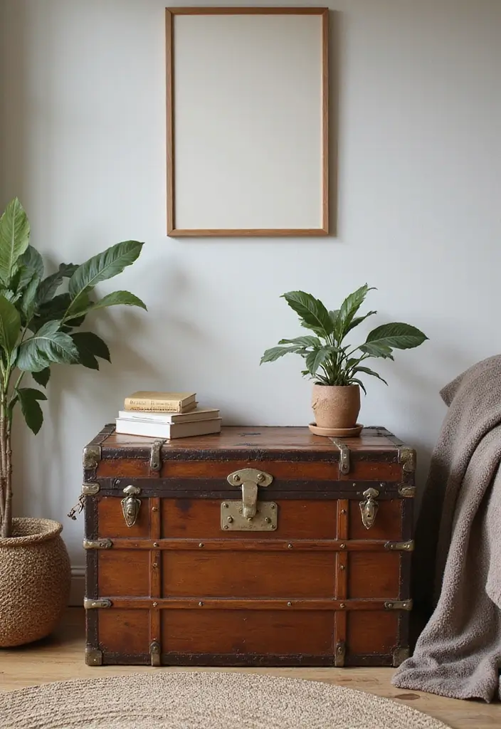 30 Cool Girl Bedroom Ideas That Radiate Personality - 13. Vintage Trunks and Storage