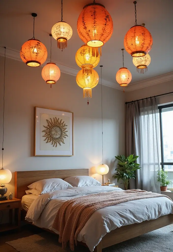 30 Cool Girl Bedroom Ideas That Radiate Personality - 24. Funky Ceiling Decor