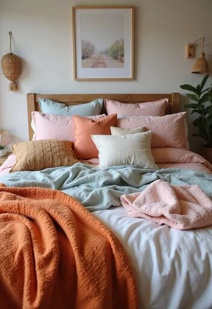 30 Cool Girl Bedroom Ideas That Radiate Personality - 8. Personalized Bed Linens