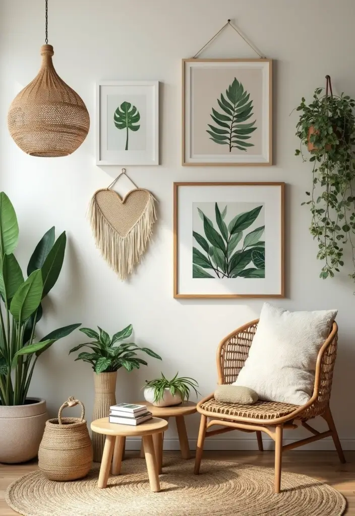 30 Jungle Bedroom Ideas for Adults That Bring Nature Indoors - 23. Nature-Inspired Wall Décor
