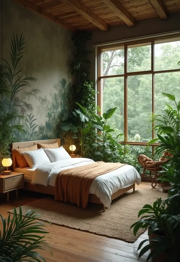 30 Jungle Bedroom Ideas for Adults That Bring Nature Indoors - 26. Arrange Furniture Strategically