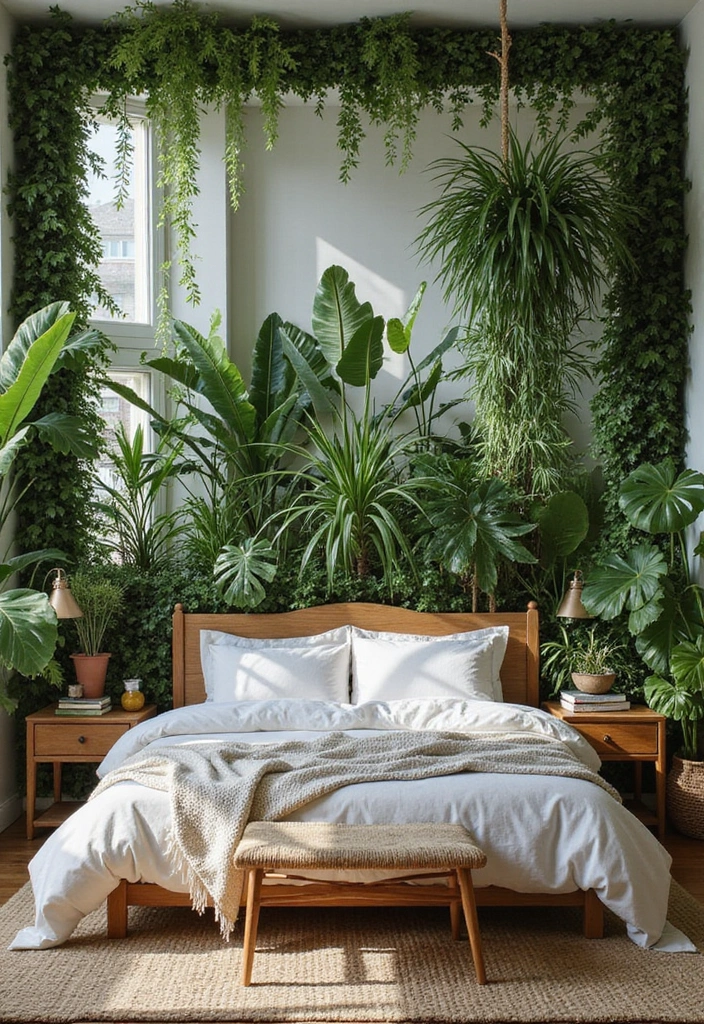 30 Jungle Bedroom Ideas for Adults That Bring Nature Indoors - 27. Plants as Room Dividers
