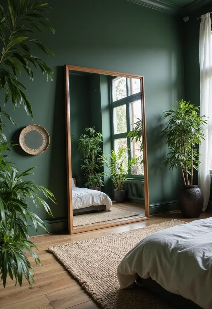 30 Jungle Bedroom Ideas for Adults That Bring Nature Indoors - 28. Use of Mirrors