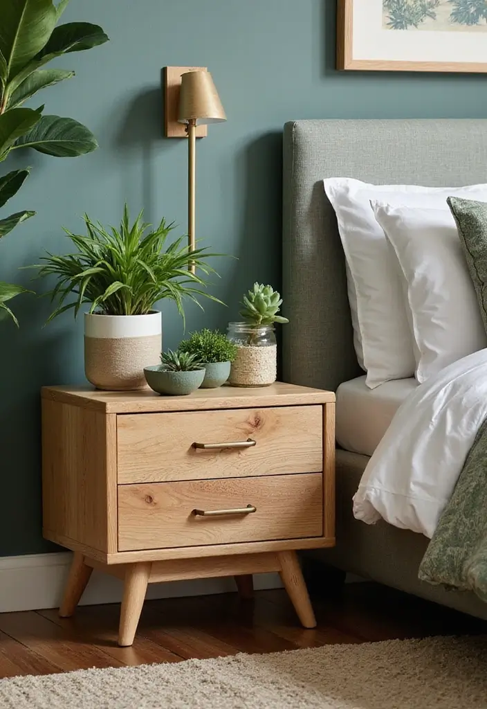 30 Jungle Bedroom Ideas for Adults That Bring Nature Indoors - 29. Stylish Nightstands