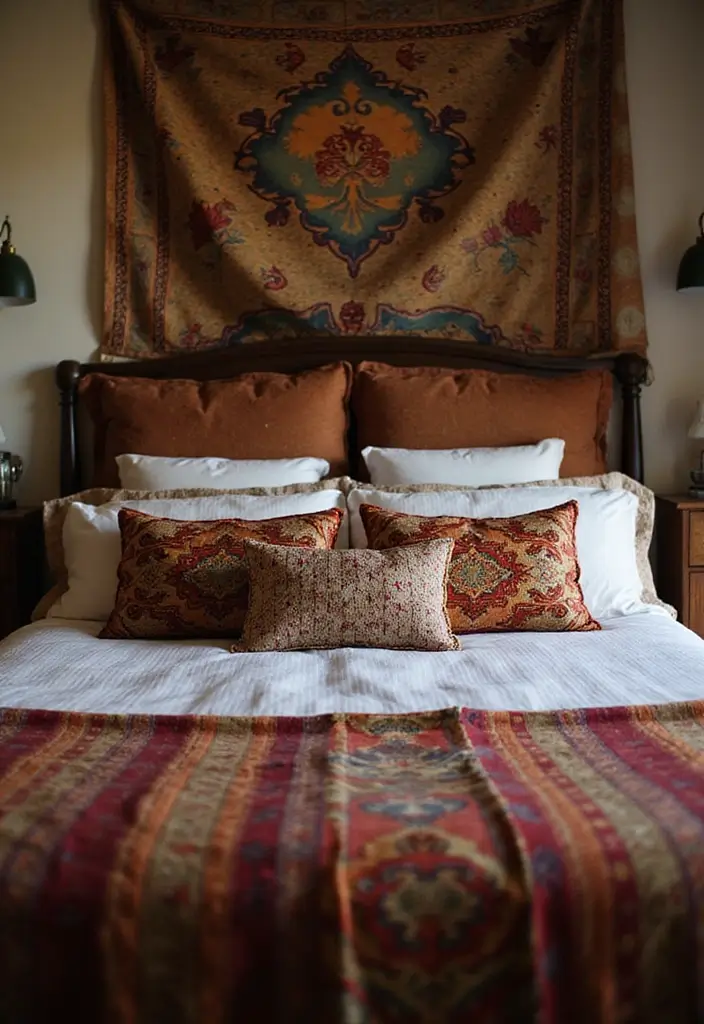 30 Jungle Bedroom Ideas for Adults That Bring Nature Indoors - 3. Exotic Textiles